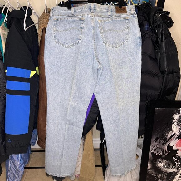 Light Wash 90s Lee Straight leg jeans 40x34 - Picture 3 of 5